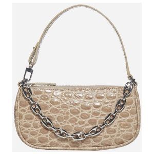 BY FAR mini Rachel croc-embossed bag. NEW!